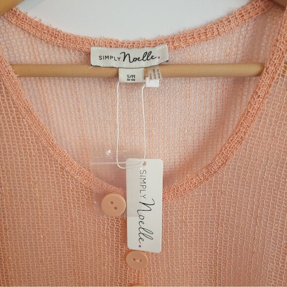 Simply Noelle Swimsuit Cover-Up Crochet Mesh Lace Tunic Sequin Resort Beach - Picture 9 of 13